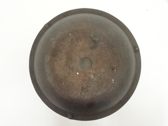  寛斎造　唐銅鬼面風炉（佐藤清光釜添）（電熱器・前瓦・底瓦付）（共箱）